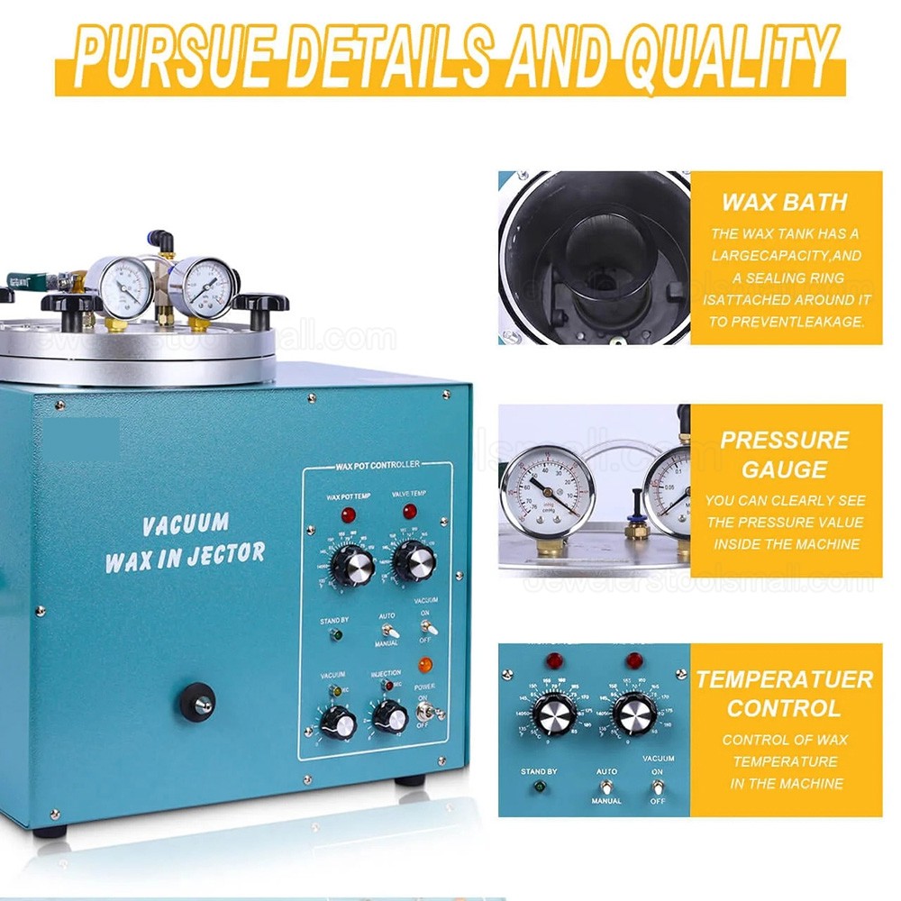 3KG Digital Jewelry Vacuum Wax Injector Machine with Temperature Control